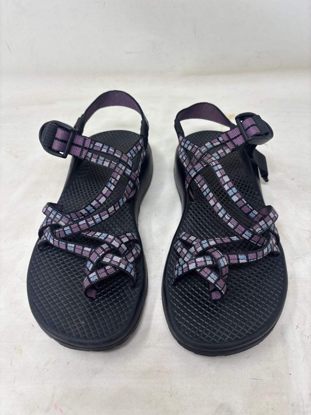 Chaco Women's Sandals in Black and Purple Geometric Strap - Picture 2 of 8